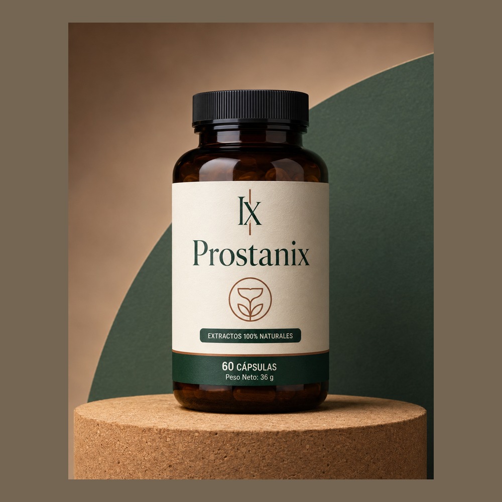 Envase de Prostanix con etiqueta legible